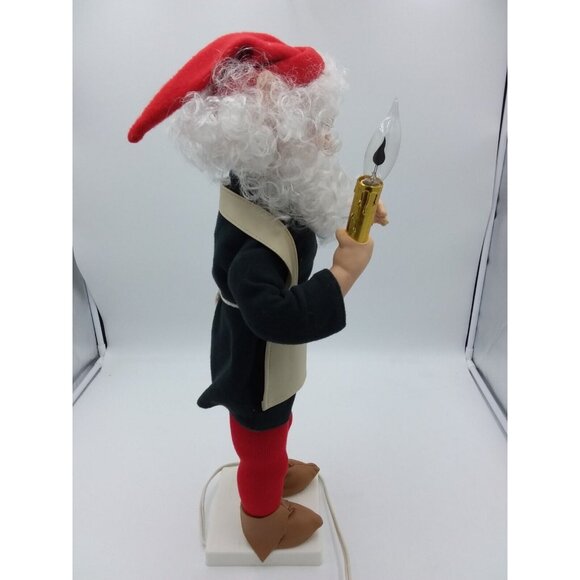 Vintage Motion-ettes of Christmas Display Elf Figure Illuminated Candle 23" Xmas - Picture 15 of 16